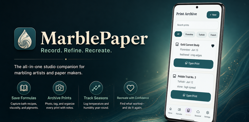 MarblePaper app promotional artwork